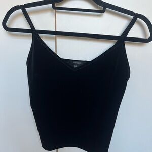 Forever 21 Black Fitted Crop Camisole